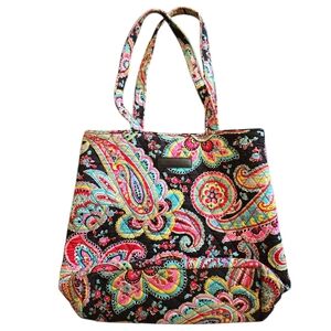 Vera Bradley Parisian Paisley Tote Bag Snap Closer